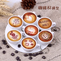 Mini Resin Coffee Milk Tea Cup Simulation Miniature Drinks Model Toy Decoration, Mocha Latte Display Props