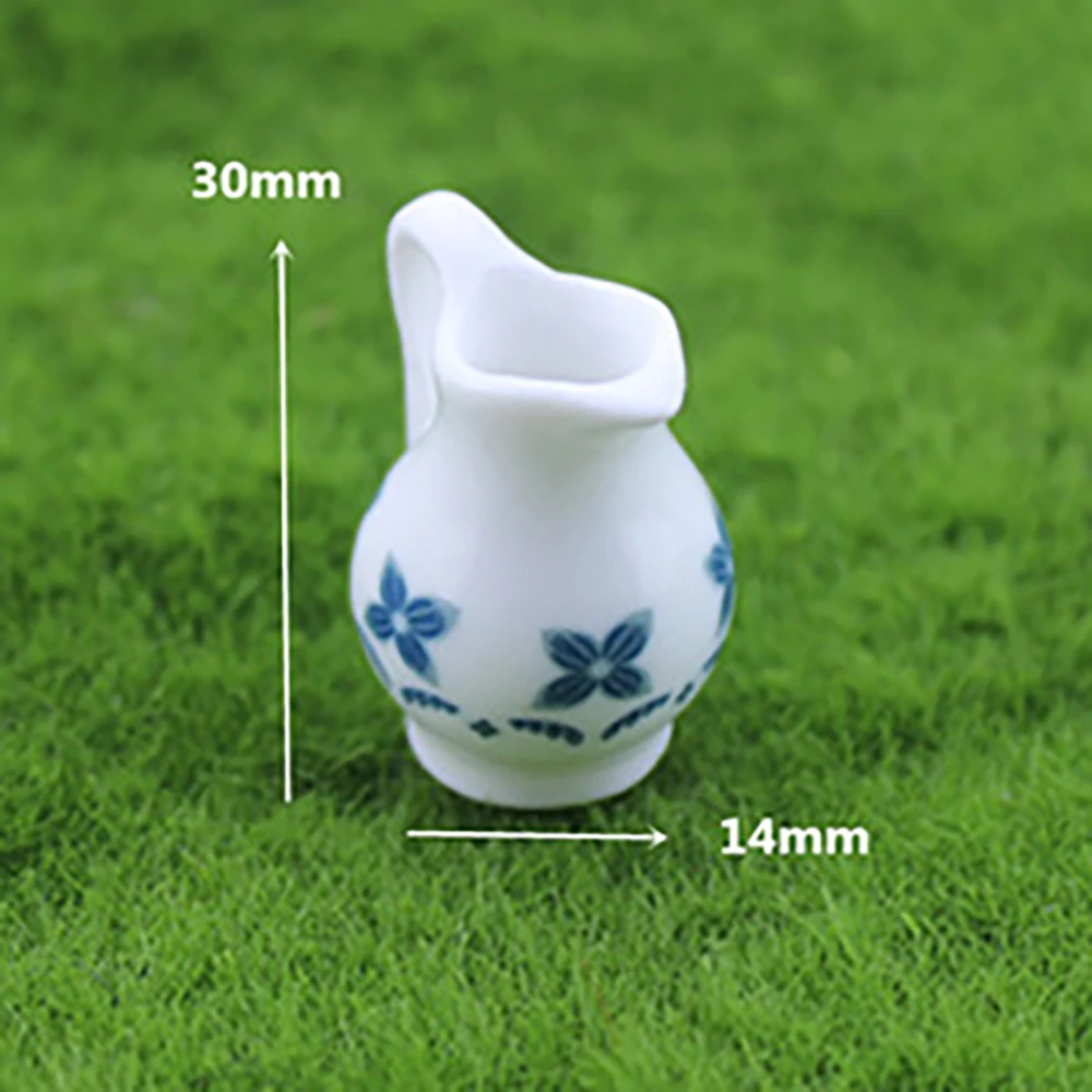 1/12 Set da tè in ceramica in miniatura per casa delle bambole Set di mini bollitore per accessori per la casa delle bambole Decorazione ob11 bjd