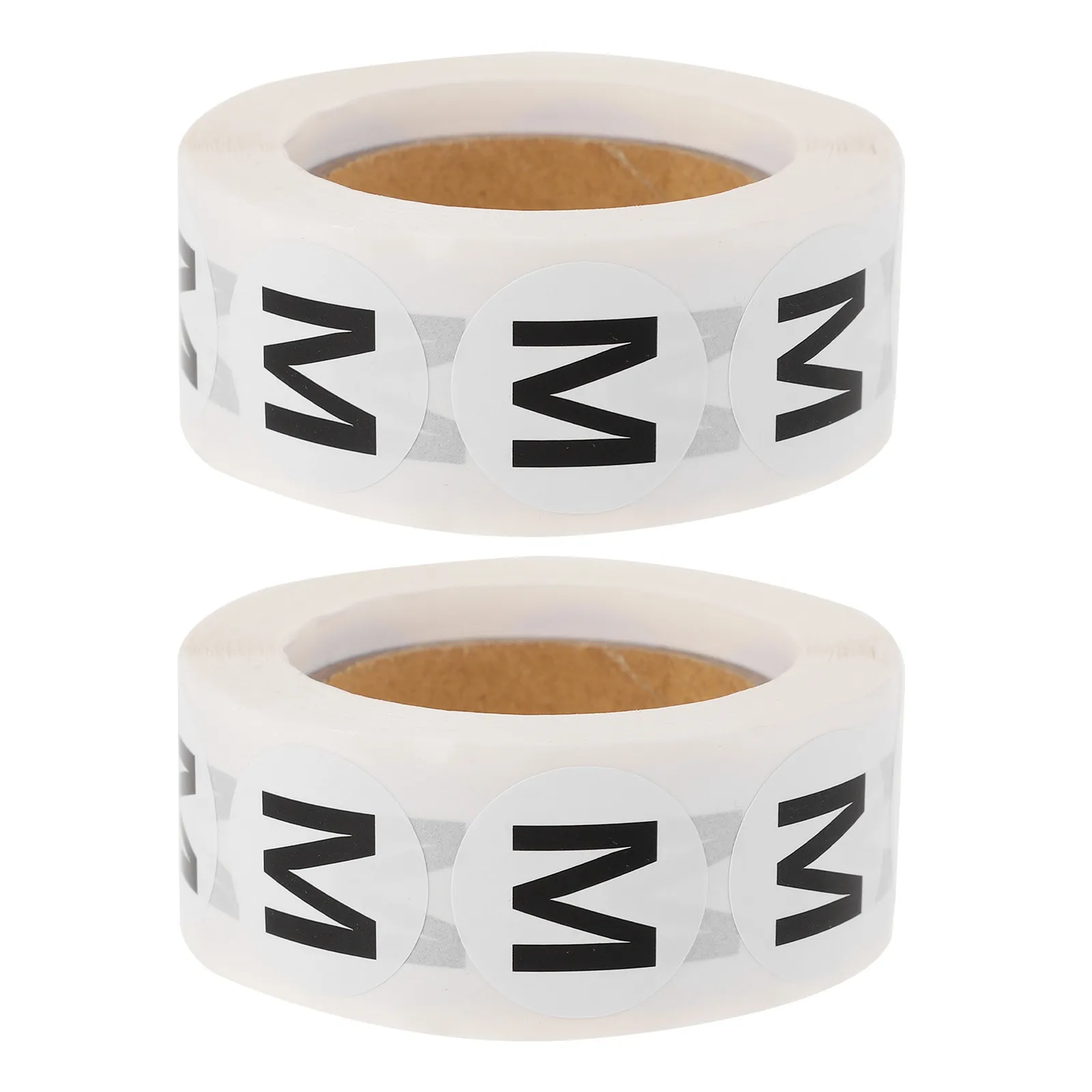 

2 рулона круглых этикеток для одежды с крупным шрифтом, прочной адгезией, многофункциональные наклейки для размеров для розничной торговли одеждой