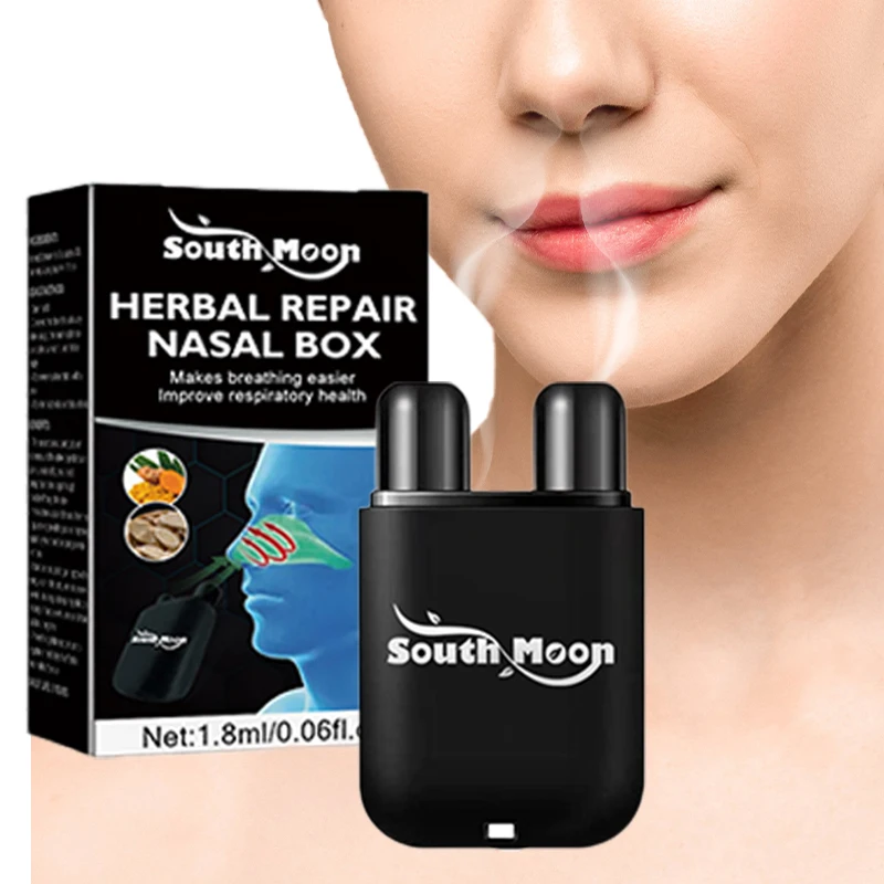 

Double Hole Nasal Inhaler Herbal Repair Nasal Box Diffuser Sniffer Nose Breathing Refreshing Awakening Brain Energy Stick