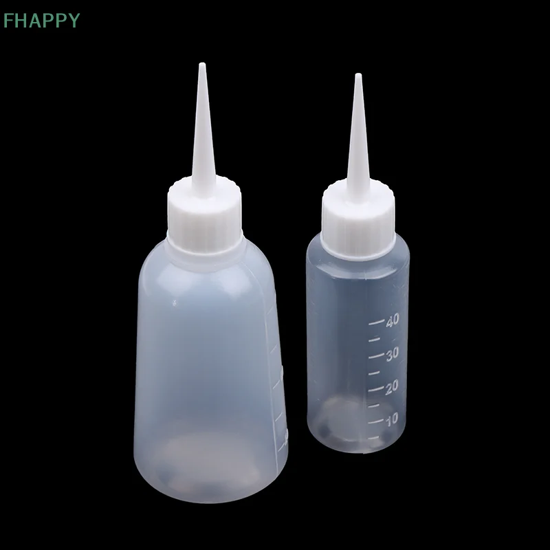 Flacone applicatore con punta trasparente in plastica da 5 pezzi 40/100ml adatto per artigianato colla artistica multiuso riutilizzabile vuoto