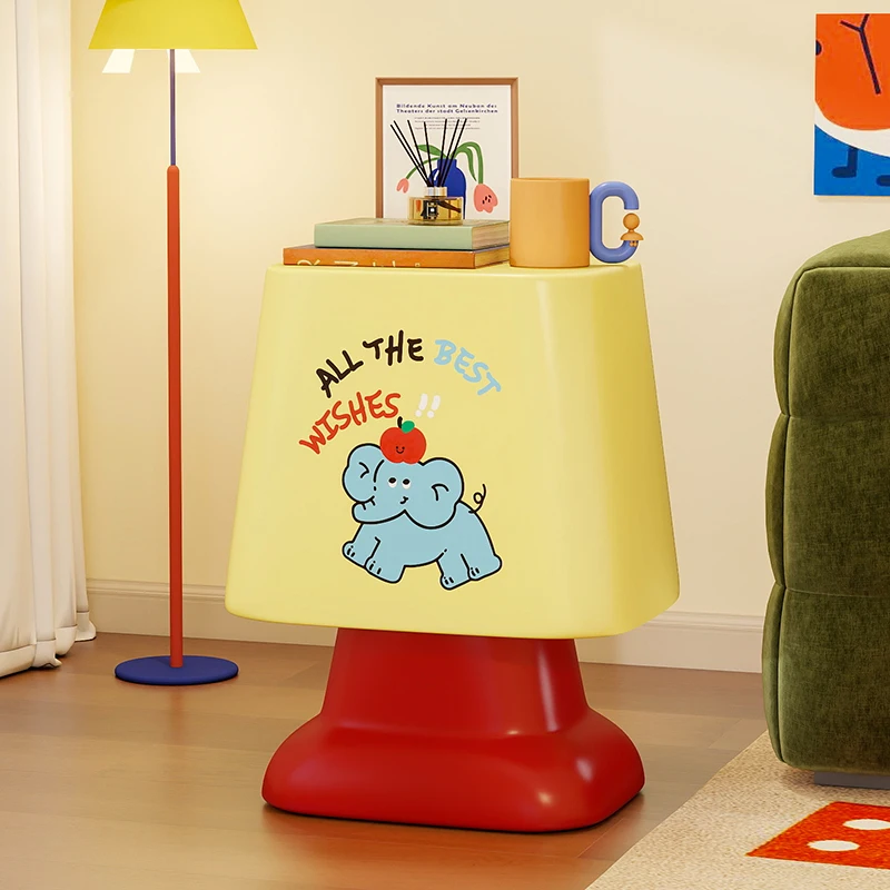 Home Decor Cute Elephant Animal Statue Side Table Floor Decoration Home Furniture Living Room Sofa Tea Table Small Storage Rack