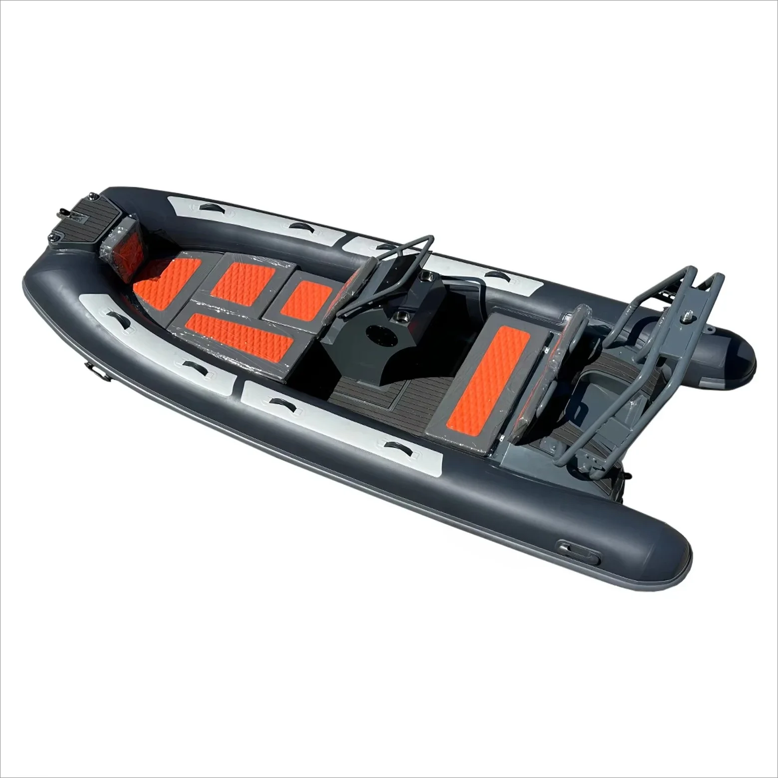 14ft Aluminum Sport RIB 420 Rigid Inflatable Boat Double Deep V Hull RIB Boat for Sale