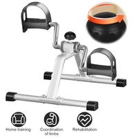 Portable Pedal Exerciser Mini Exercise Bike Adjustable Resistance Mini Bicycle Trainer Non Slip Multi-Function for Home Exercise