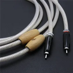 1 çift Valhalla hifi ses kablosu 2 ila 2 RCA kablosu