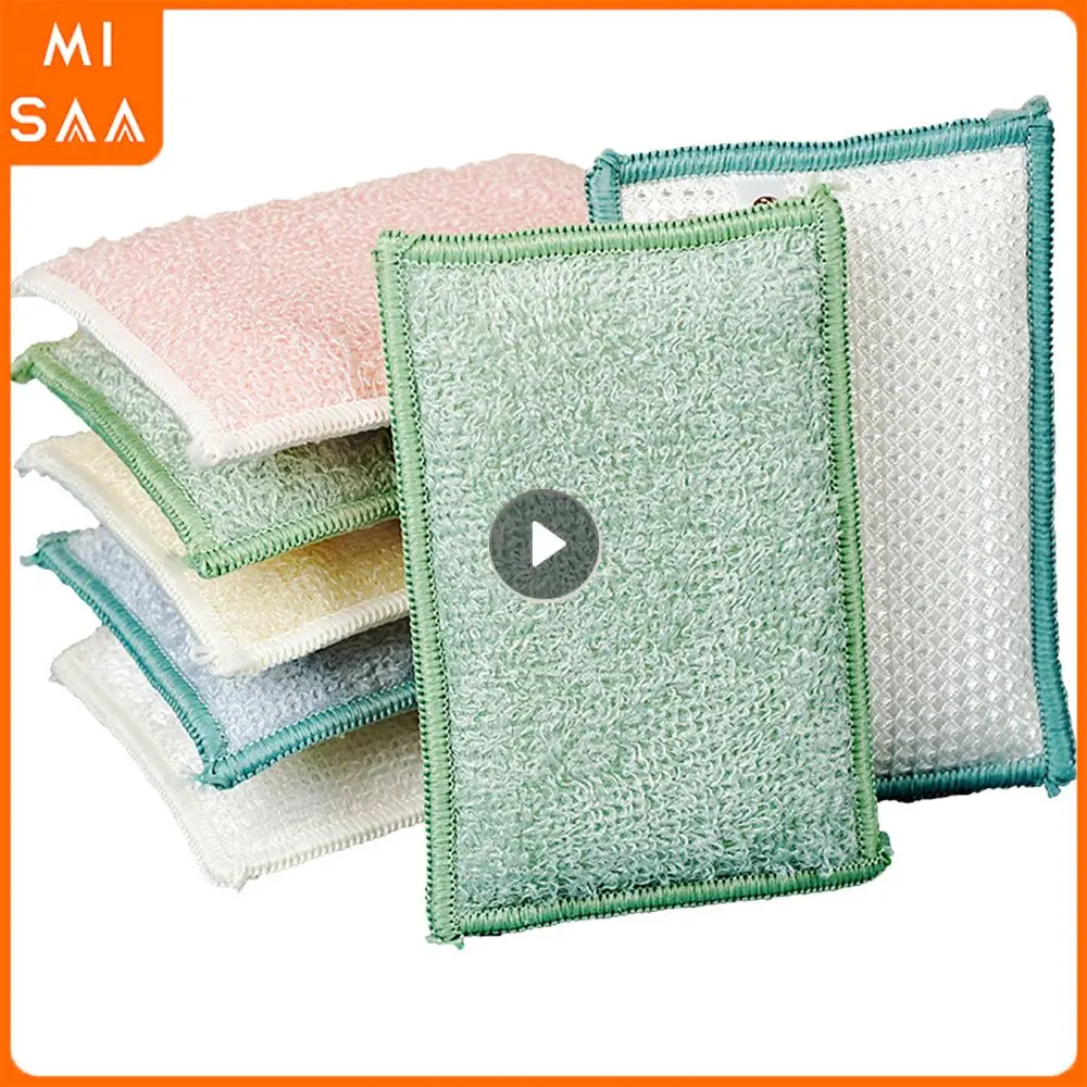 Kitchen Brush Do Not Hurt Tableware Easily Removed Bamboo Fiber Cleaning Cloths Cleaning Cloth Various Scenarios Applicable