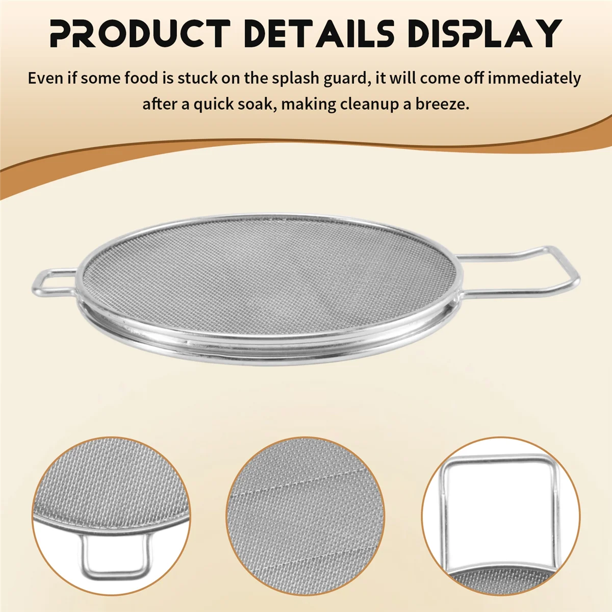 

Splatter Shield Stainless Steel Splatter Shield for Ninja Foodi IG600 IG601 IG651 Accessories Grill Dishwasher Safe & Reusable