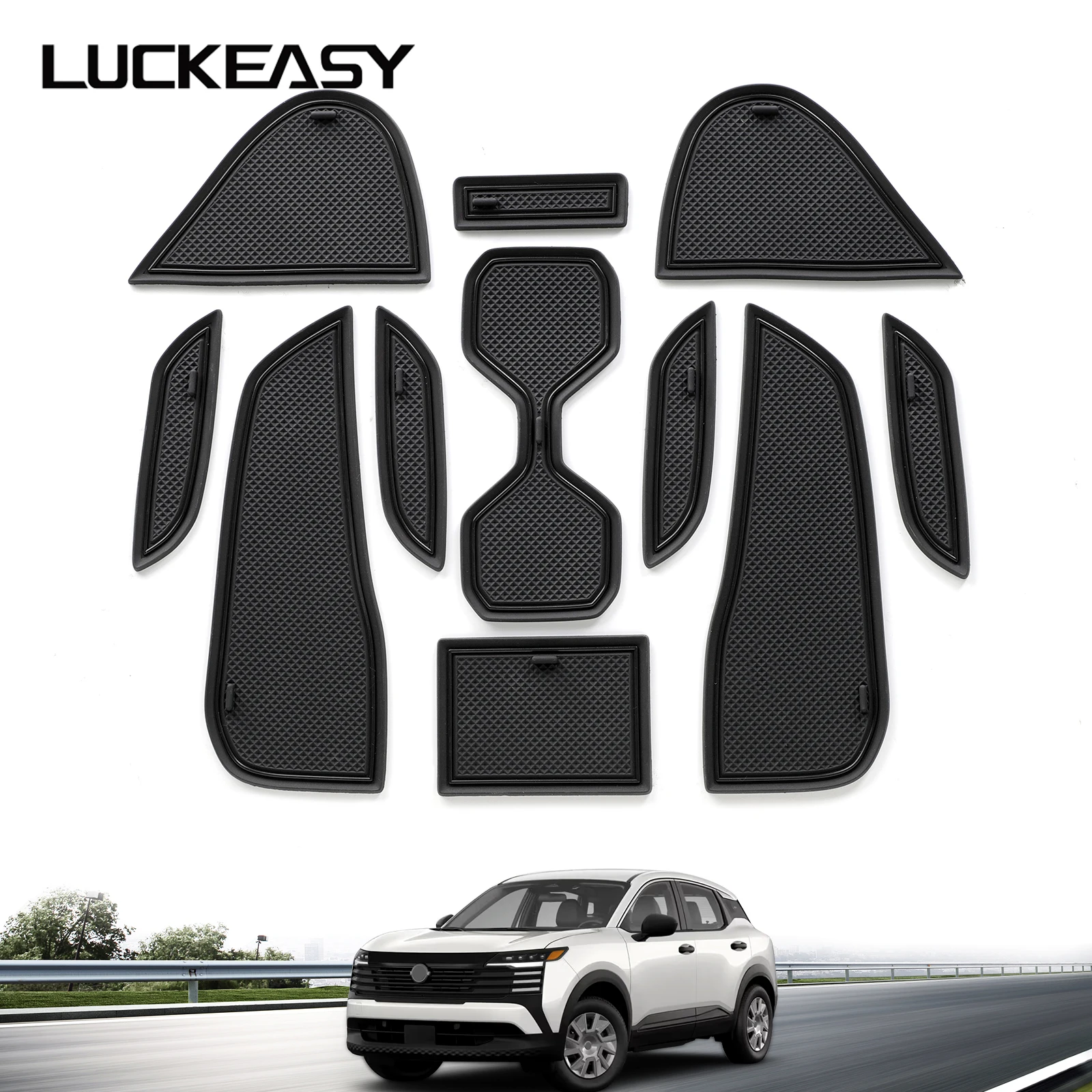 for Nissan Kicks 2025 Car Gate Slot Mat Interior Accessories Non-Slip Mats Cup Holders Protective Pads