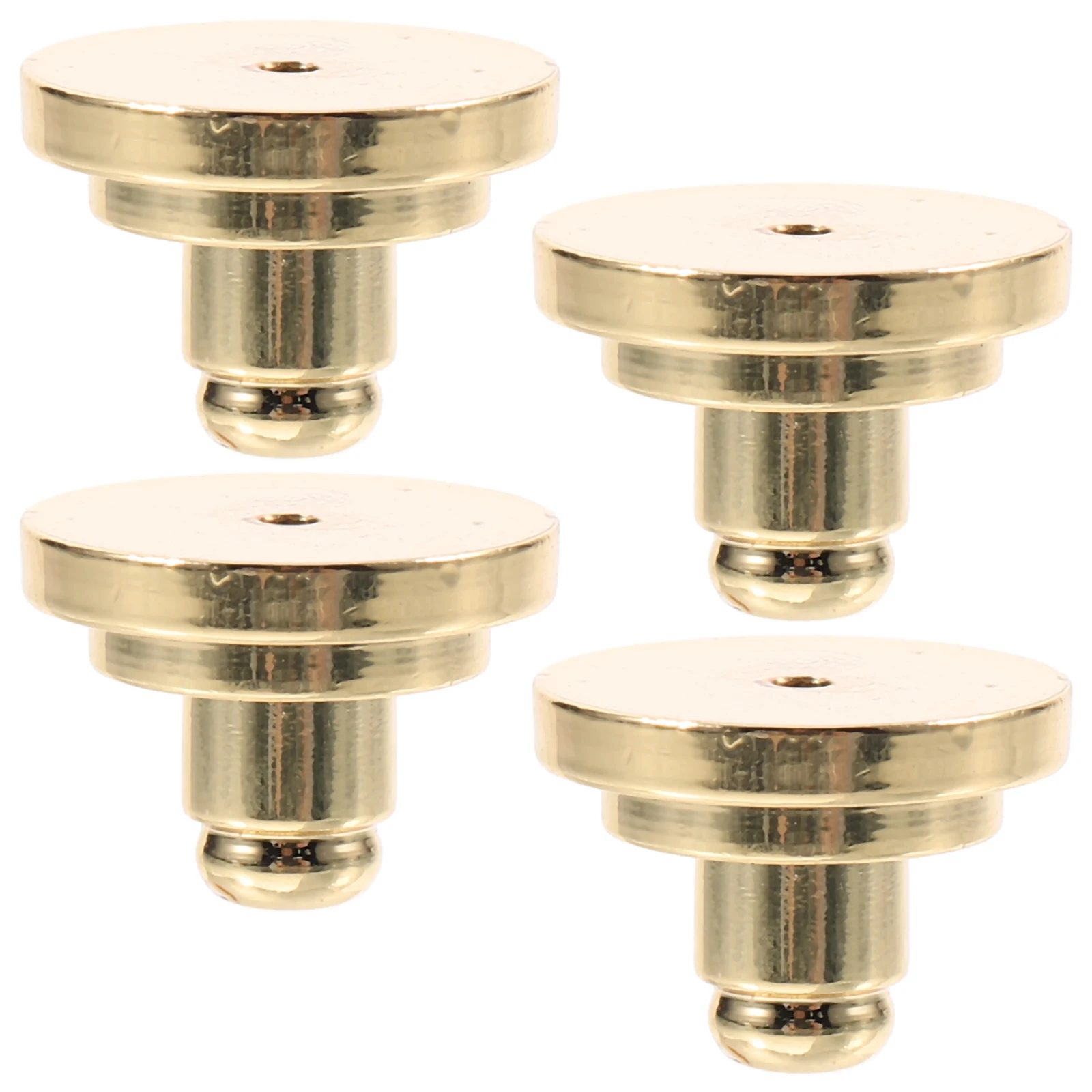 

4pcs Locking Backs Secure Flat Stud Backs Replacement Anti Droop Brass Plated Earring Supports Jewelry Making Earring