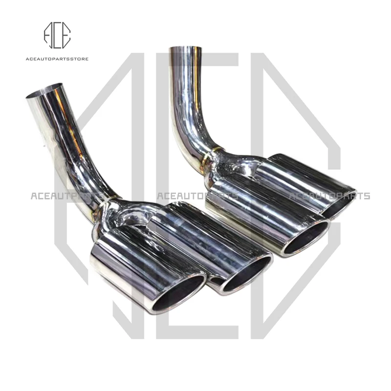 1 Pair Exhaust Pipe Tip Muffler Double Muffler Tip Stainless Steel Tail Throat for Mercedes-Benz G-Class W463 G500/G63/G550