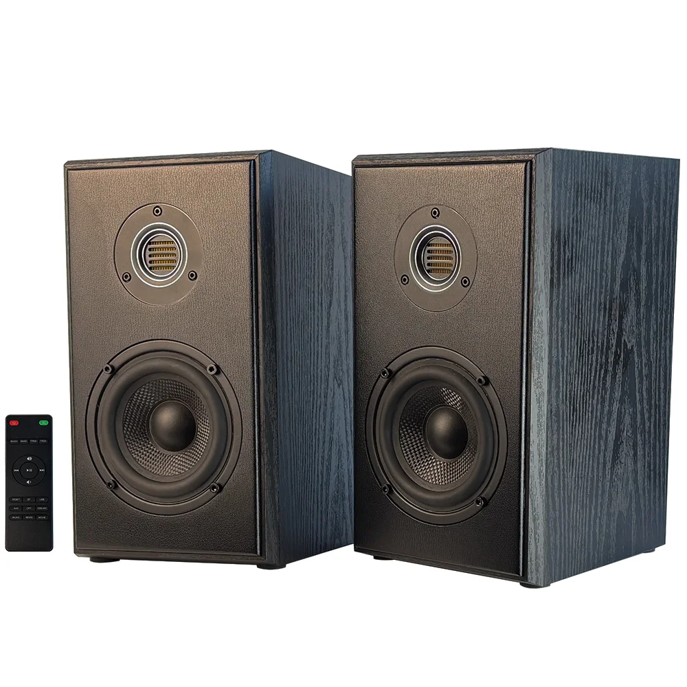 

Powered Desktop Bookshelf Speaker Full Function 600W 4 Inch 3D 2.1 OEM AC Active 2 Way 4Inch Speaker Bookshelf Wooden