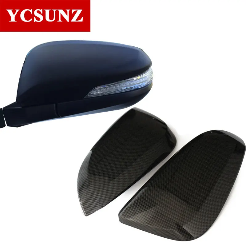 New Carbon Fiber Mirror Cover For Toyota Hilux Revo Rocco Innova Fortuner Rav4 2016-2019 2020 2021 4x4 4x2 Car Accessories
