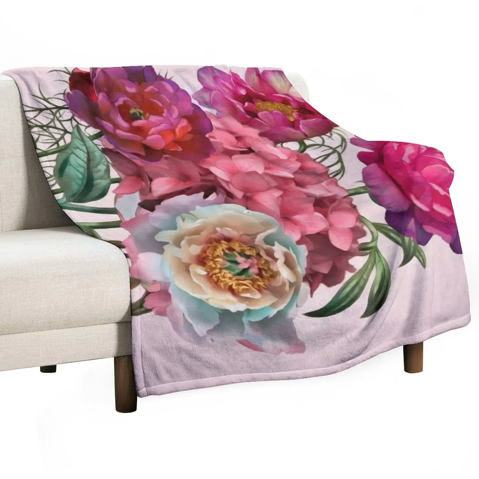 Flower Garden Throw Blanket Hair Bed For Decorative Sofa anime Extra Large Throw Luxury St Blankets