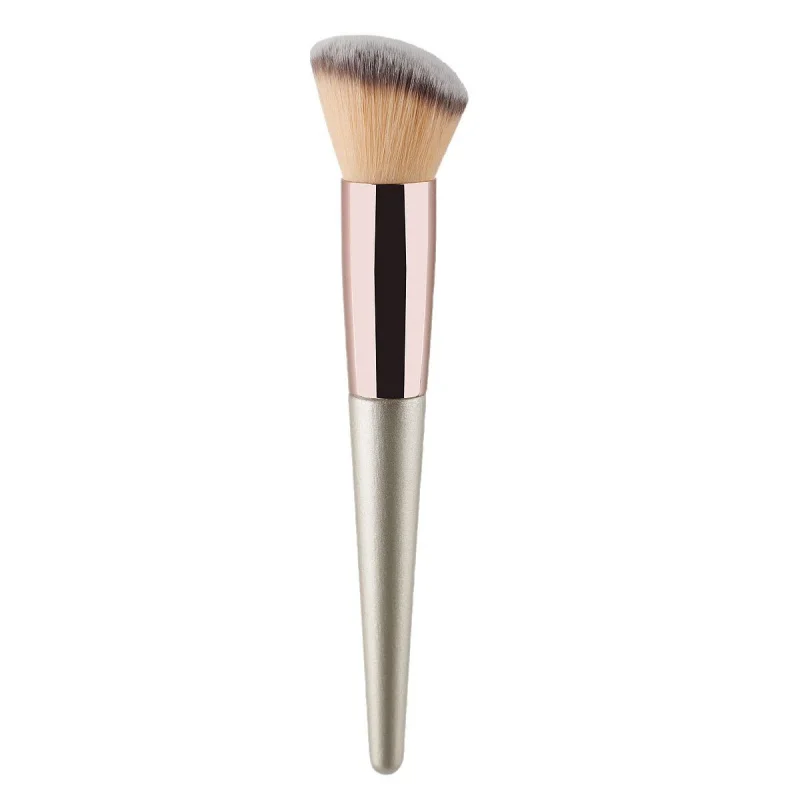 Brosse de Contour à poignée unique, brosse à poudre libre, brosse de fond de teint, brosse de maquillage douce pour débutant, en Stock