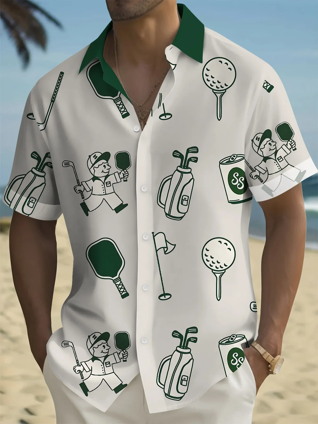 

Men's Casual Man Women Short Sleeve Hawaiian Shirt 2026 Summer Fashion Trend Beach Party Print Vacation Tops