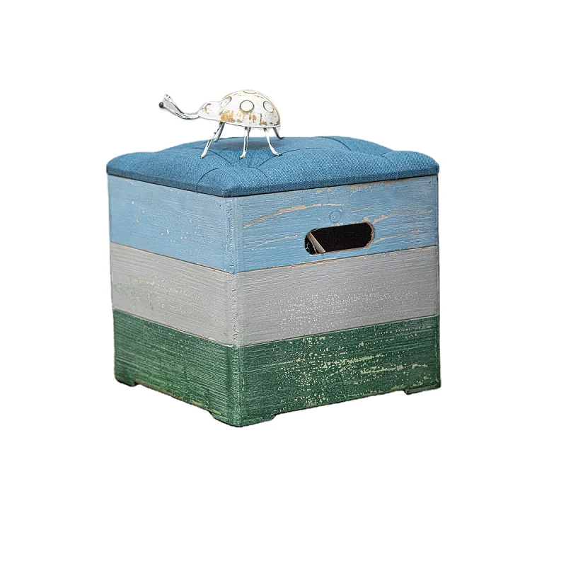 

Vintage Decor Wood Furniture Rustic Handicrafts Stools Chair for Living Room