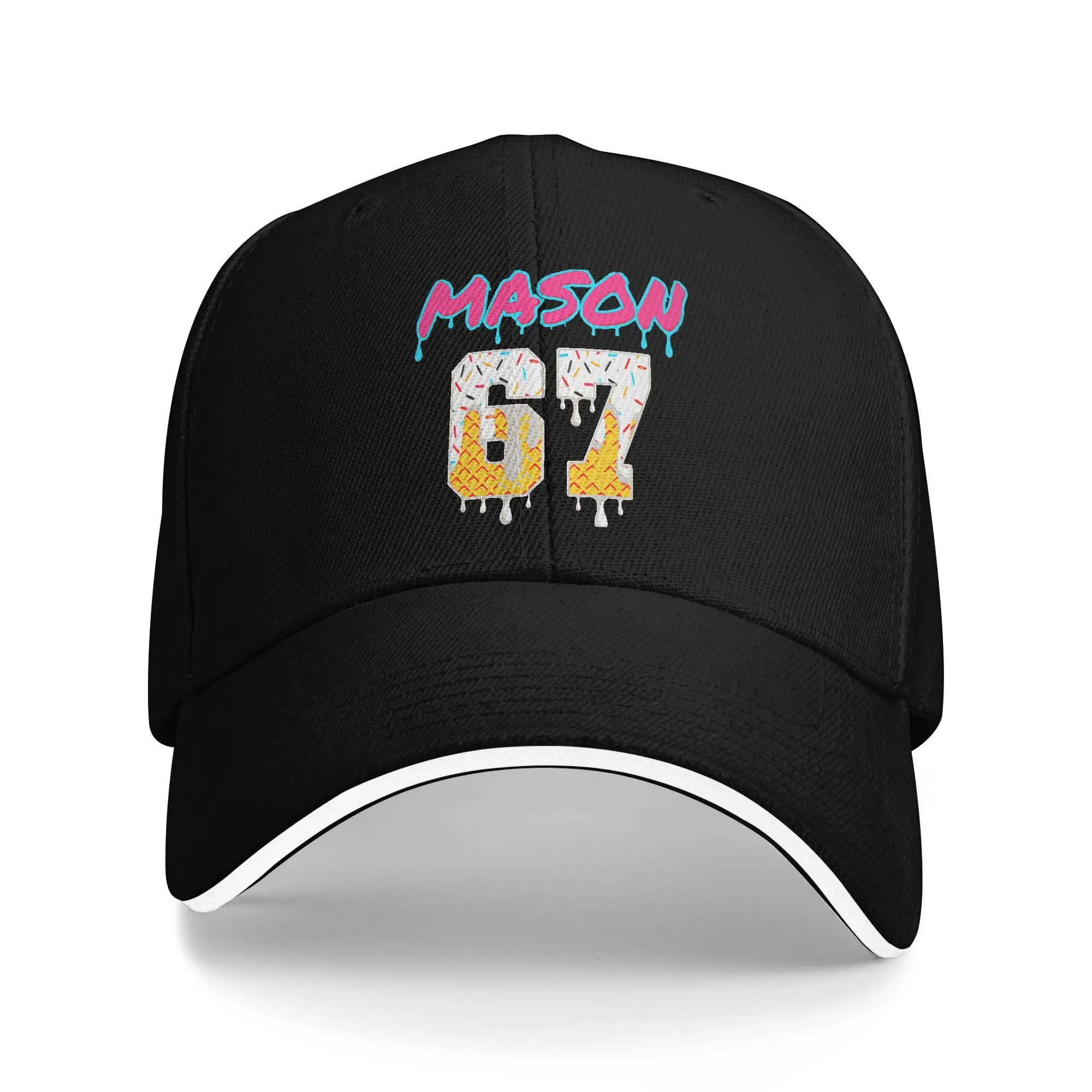 Six Seven Ice Cream Drip Sport 67 Fun Meme Baseball Cap Hip Hop  Sandwich Cap Unisex Adjustable Headwear Travel Gift