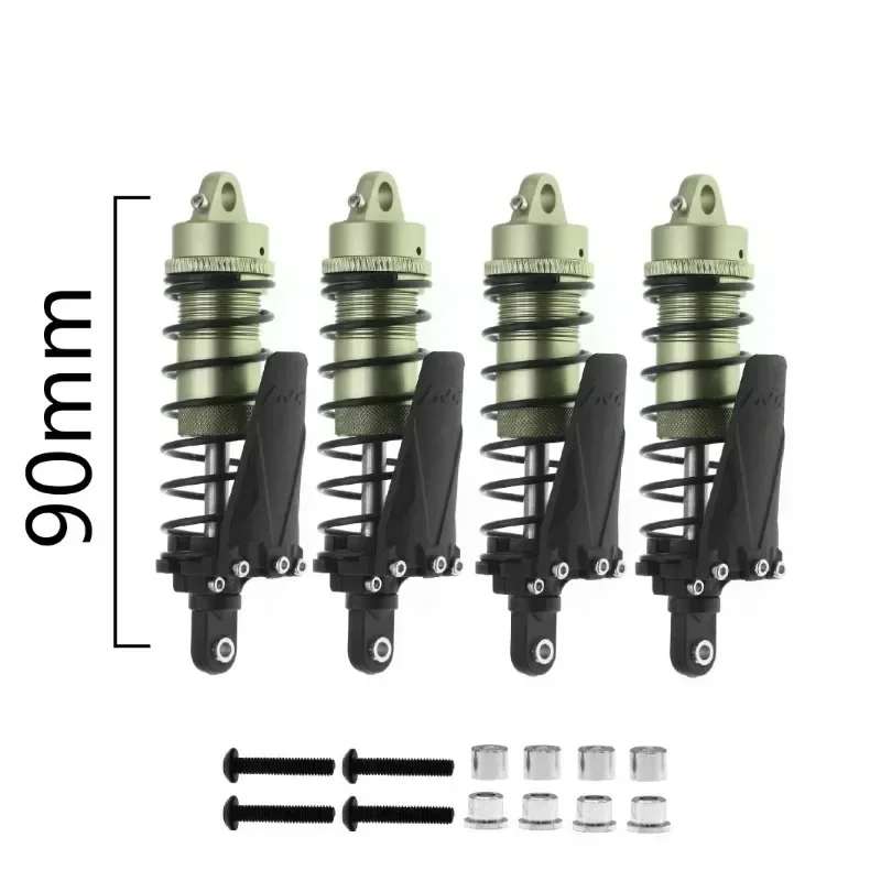 4pcs 90 100 110 120 mm Metal Shock Absorber Oil Damper for 1/10 RC Crawler Car Axial SCX10 Trxs TRX4 Redcat Gen8 Upgrade Parts