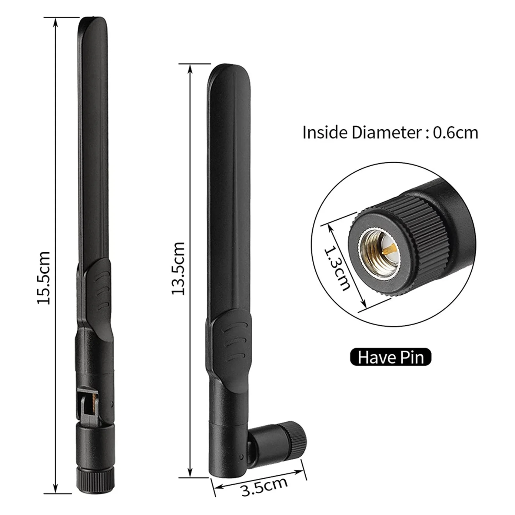 4G LTE アンテナ 8Dbi SMA プラグ アンテナ (4 個) 互換性のある 4G LTE ルーター ゲートウェイ ホーム電話ホットスポット モデム ルーター-BCBW