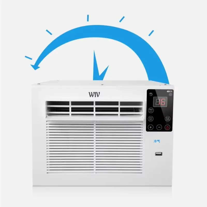 Temporizador de 24 horas, refrigeración, calefacción, escritorio, Mini aire acondicionado, ventana portátil, caja de aire acondicionado, refrigerador, deshumidificador, tubo libre
