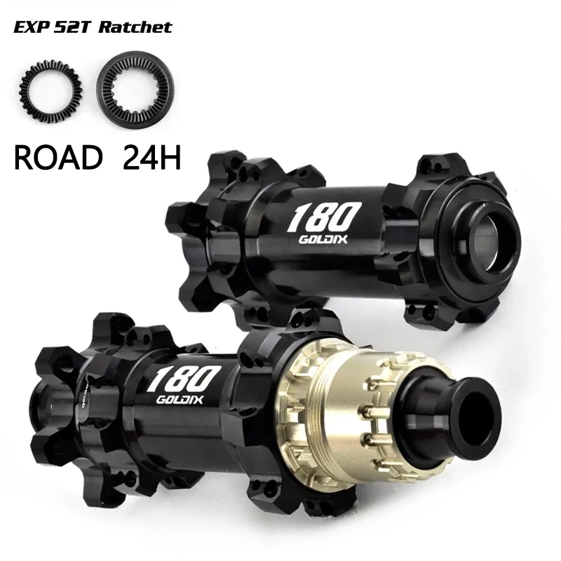 

GOLDIX Road gravel bicycle hub 6 bolt 24 hole Straight pull EXP 52T ratchet suitable for HG XDR 11/12 speed Bicycle flywheel