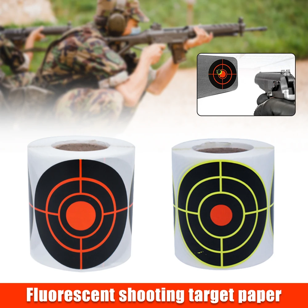 200Pcs Shooting Target Stickers Firing Label Fluorescent 3 Splatter Splash Target Paper for BB Gun, Pellet Gun, Airsoft, Rifle