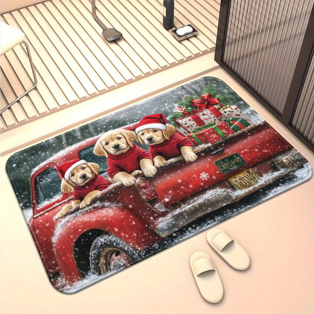 Christmas Cats with Scarf graphics welcome rug indoor entry living room bedroom Entry welcome mat Daily use Christmas Gift