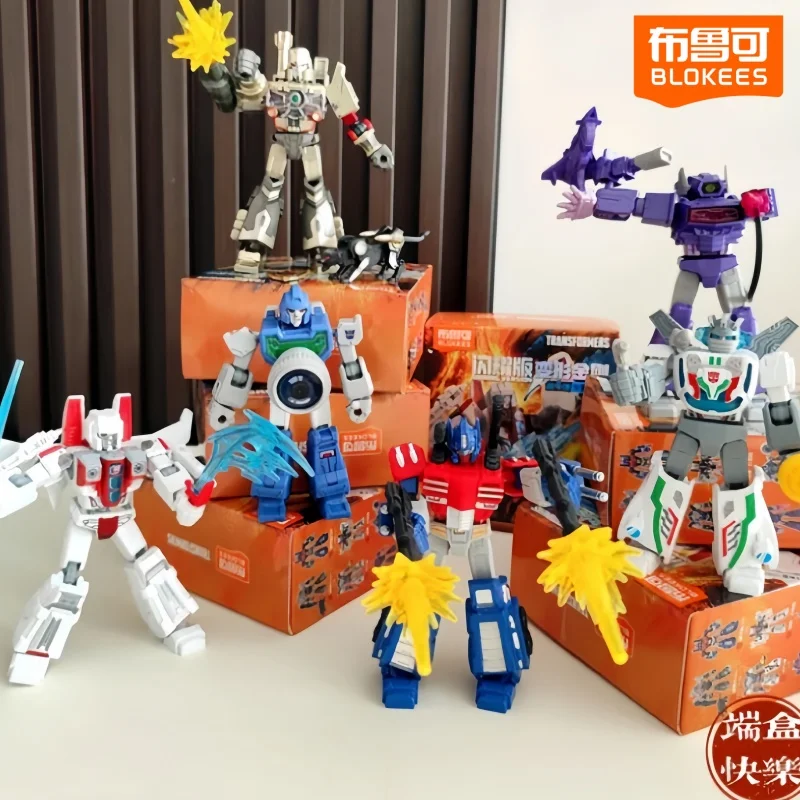 

New Blokees Transformation Shining Version 4 Action Figure Toy Megatron Op Starscream Allspark Reignited Assembly Model Kit