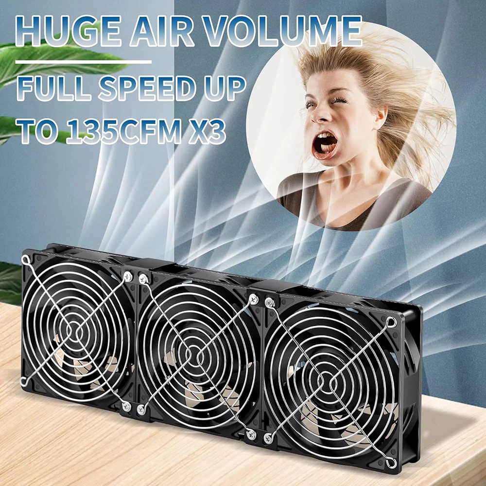 Para gpu vga 3000rpm ventilador de refrigeração com controlador 120mm 12cm 12v 220v btc máquina chassi estação trabalho gabinete radiador servidor ventilador
