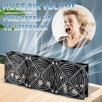 for GPU VGA 3000RPM Fan Cooling with Controller 120mm 12cm 12V 220V Btc Machine Chassis Workstation Cabinet Radiator Server Fan