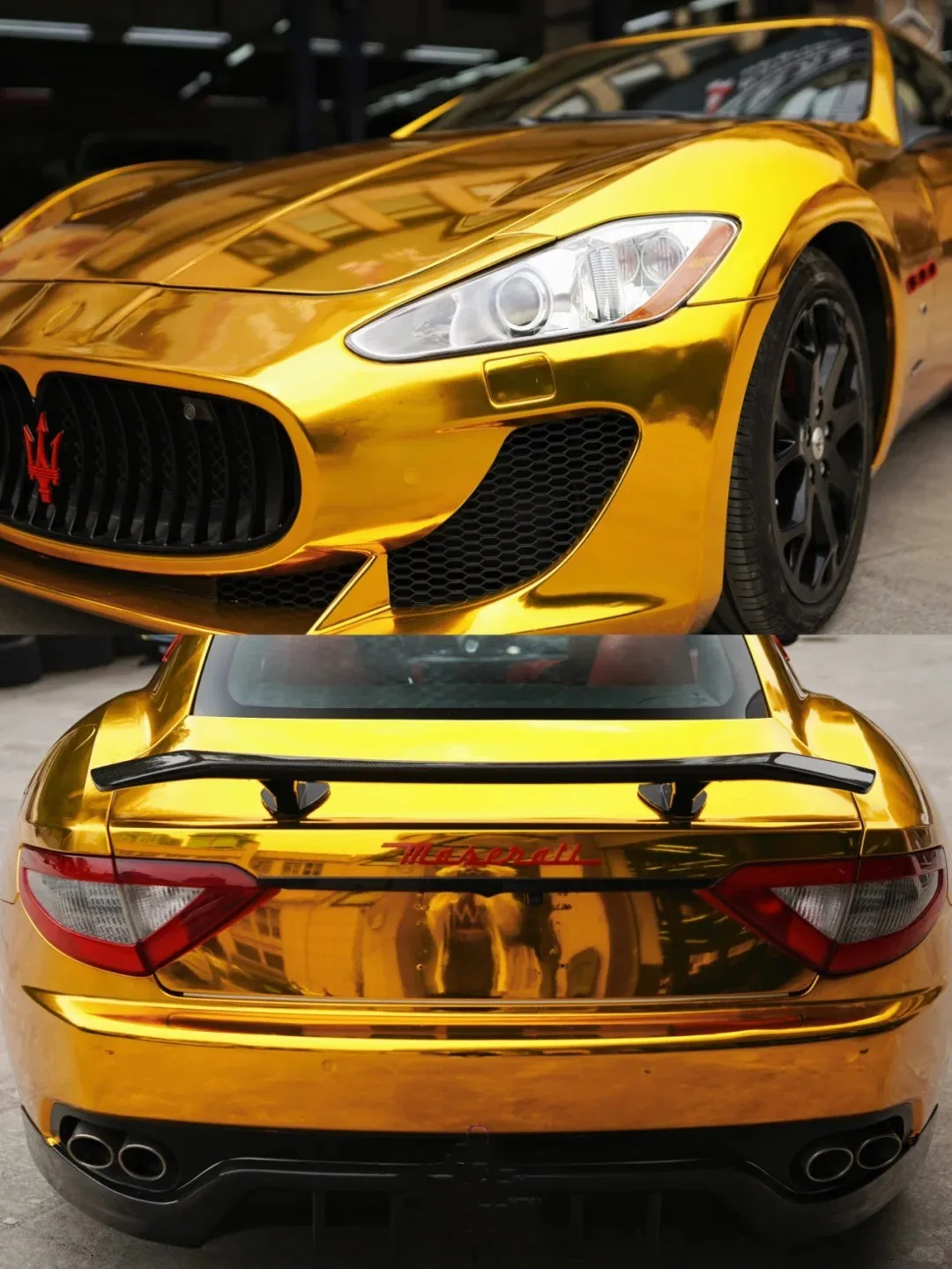 Highest quality Gold Chrome Vinyl Film Auto Plastic  Auto Plastic Wrap Quality Assurance Air passage pattern Stickers vinyl wrap