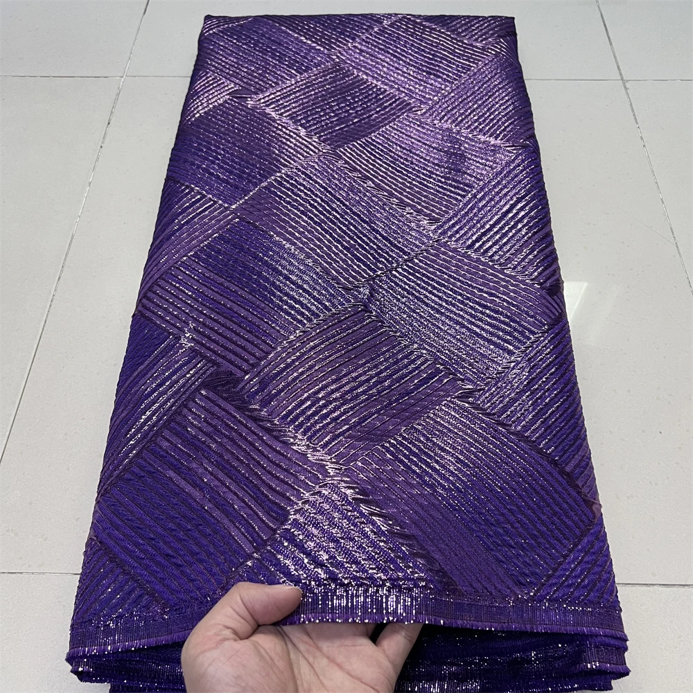 

African Nigerian High-Quality Tulle Lace Fabric Jacquard Organza Embroidery Guipure for Party Prom Latest Design YXZ179 5 Yard