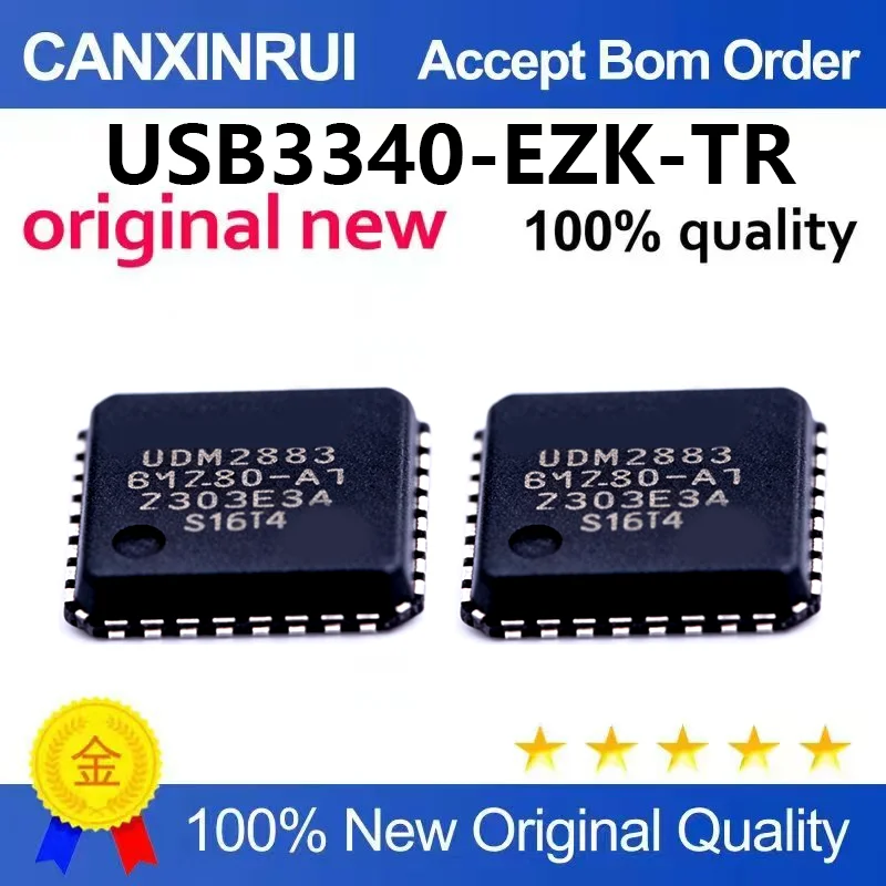 （5pcs-100pcs）New stock USB3340-EZK-TR silk screen USB3340 package QFN-32 USB2.0 chip
