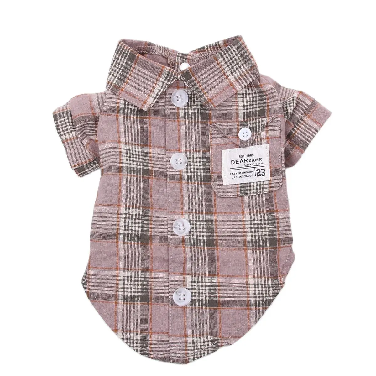 Camicia per cani di piccola taglia abito Plaid Design Pet Puppy Plouse abbigliamento primavera/estate abbigliamento