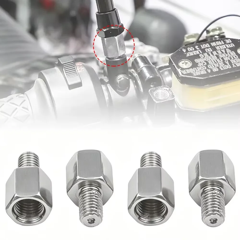20pcs Motorcycle Mirror Adapter Screw Right Left Hand Thread Conversion Bolt for Scooter Rearview Mirror Mounting
