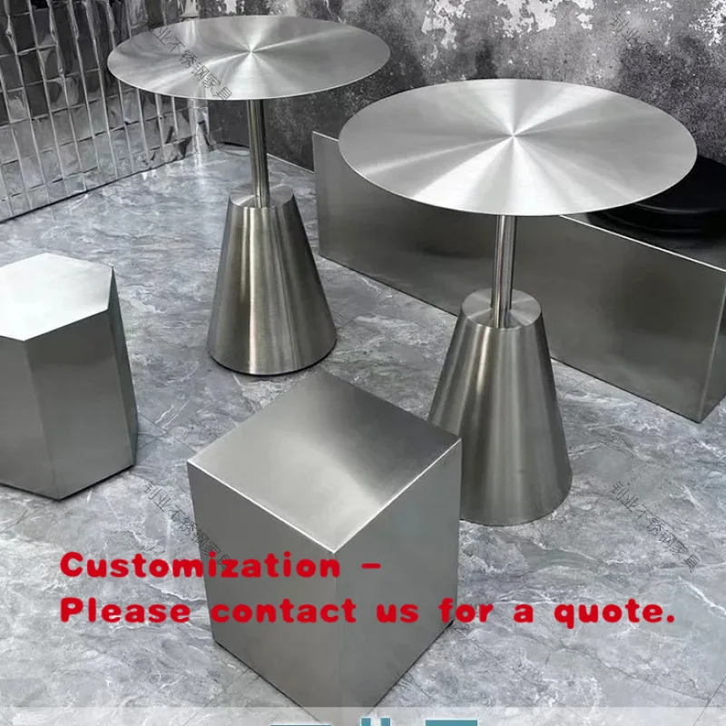 custom.Industrial High Quality Coffee Table Gold Stainless Steel Coffee Table Party Event Hotel