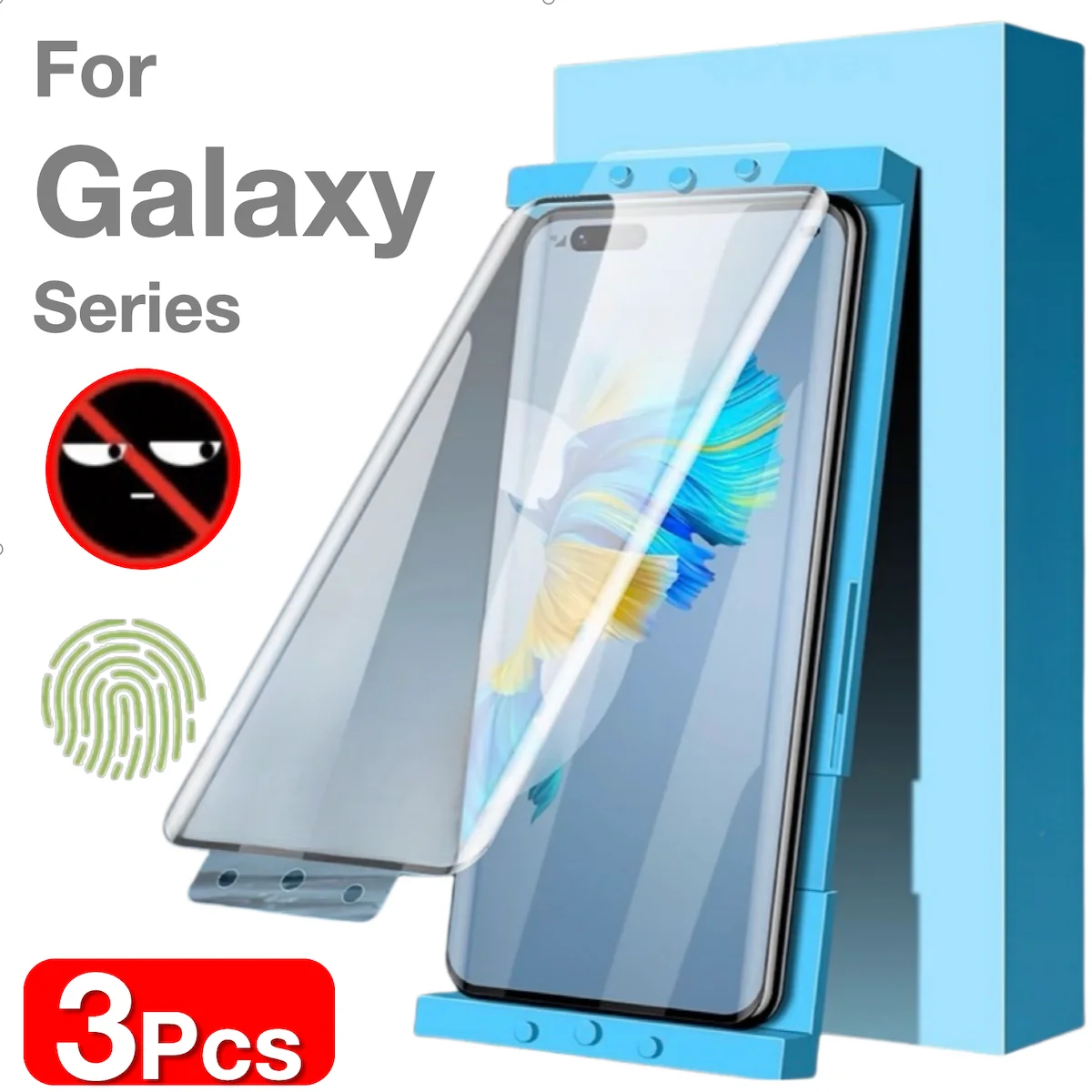 3Pcs For Samsung Galaxy S24 S23 Ultra S22 S21 S20 S10 S9 S8 Plus Note 20 10 9 8 Screen Protector With Kit Not Tempered Glass