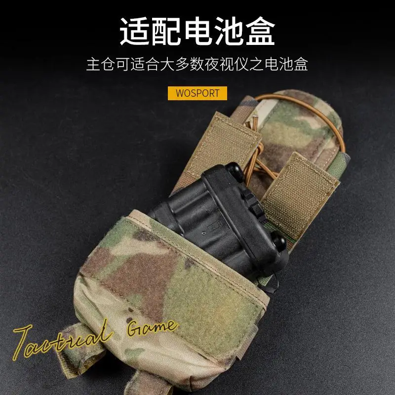 Outdoor Tactical pvs31 Helmet Battery Counterweight Pouch Stretch Cord Storage Accessory Pouch TMC3411/FMA/WST Battery Case Bag