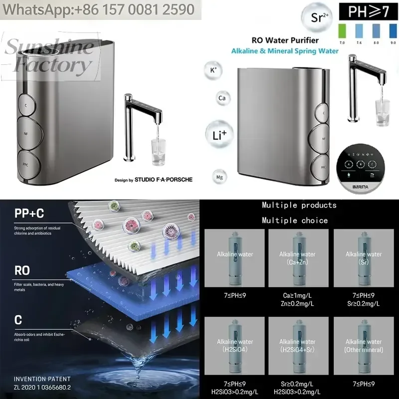 IMRITA Tankless Large Flow 800 GPD Water Filter Alkaline Mineral Water Reverse Osmosis RO System Water Purifier for Home