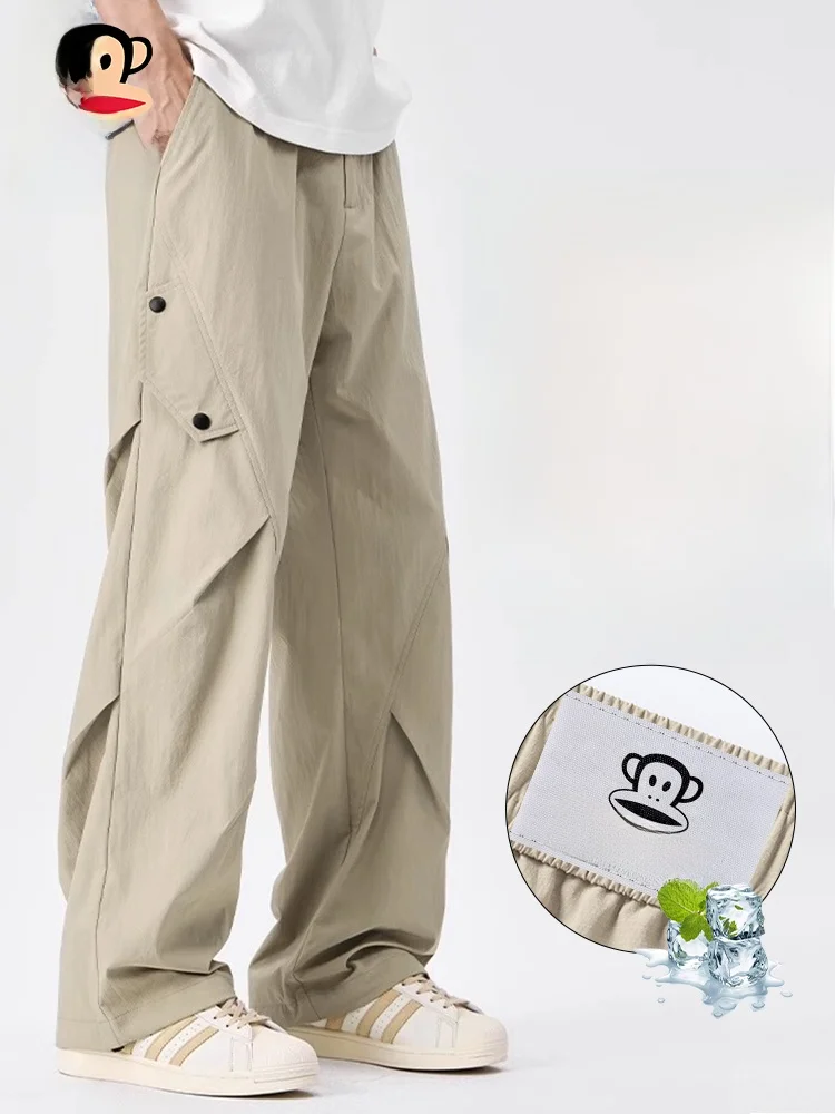 

Мужские рабочие брюки Paul Frank: повседневные, американского стиля, свободные, в стиле парашютиста, для отдыха, осенняя новинка