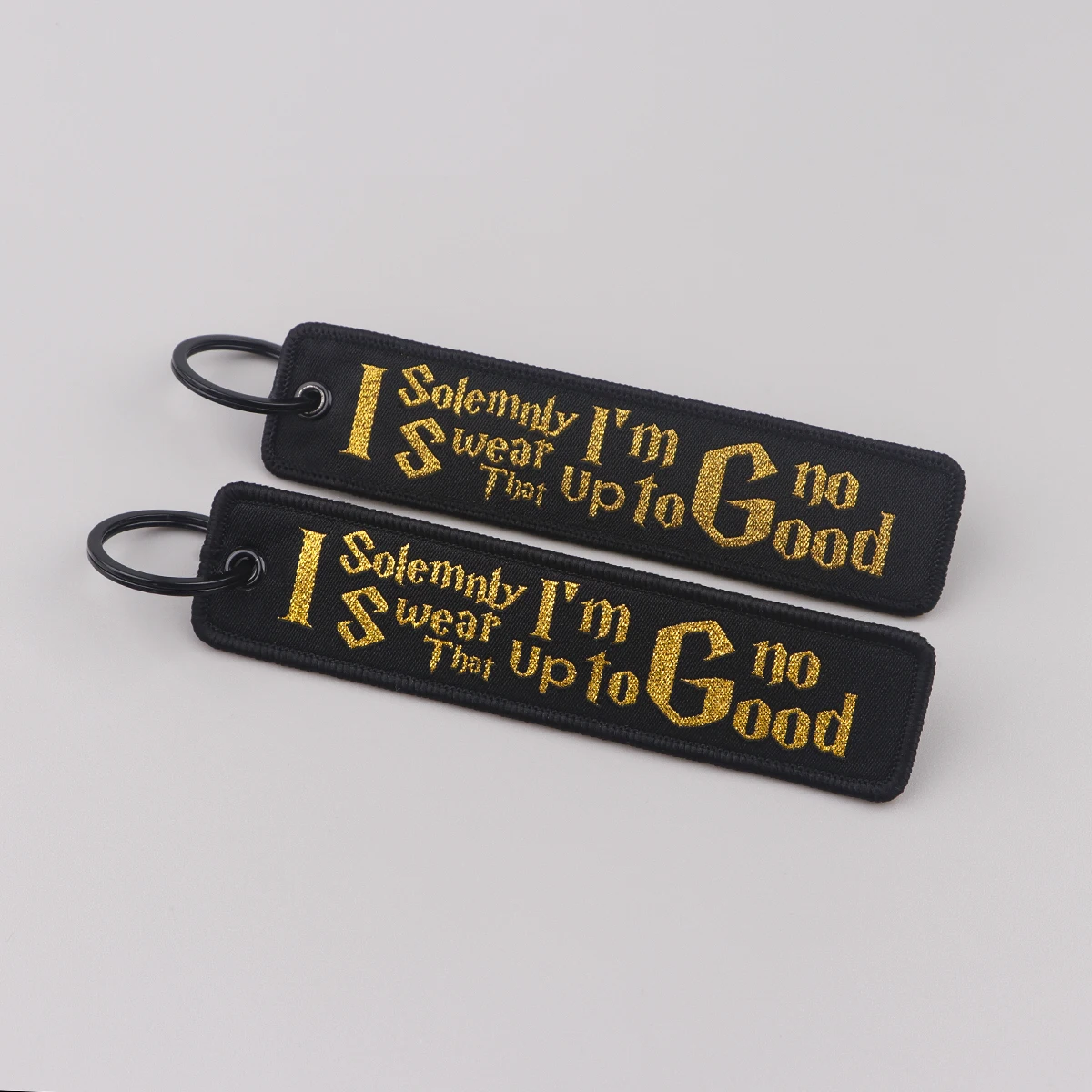 Movie Quotes Key Tag Embroidery Key Fobs Keychains for Car Motorcycles Keys Holder Keyring Chaveiro Jewelry Accessories Gifts