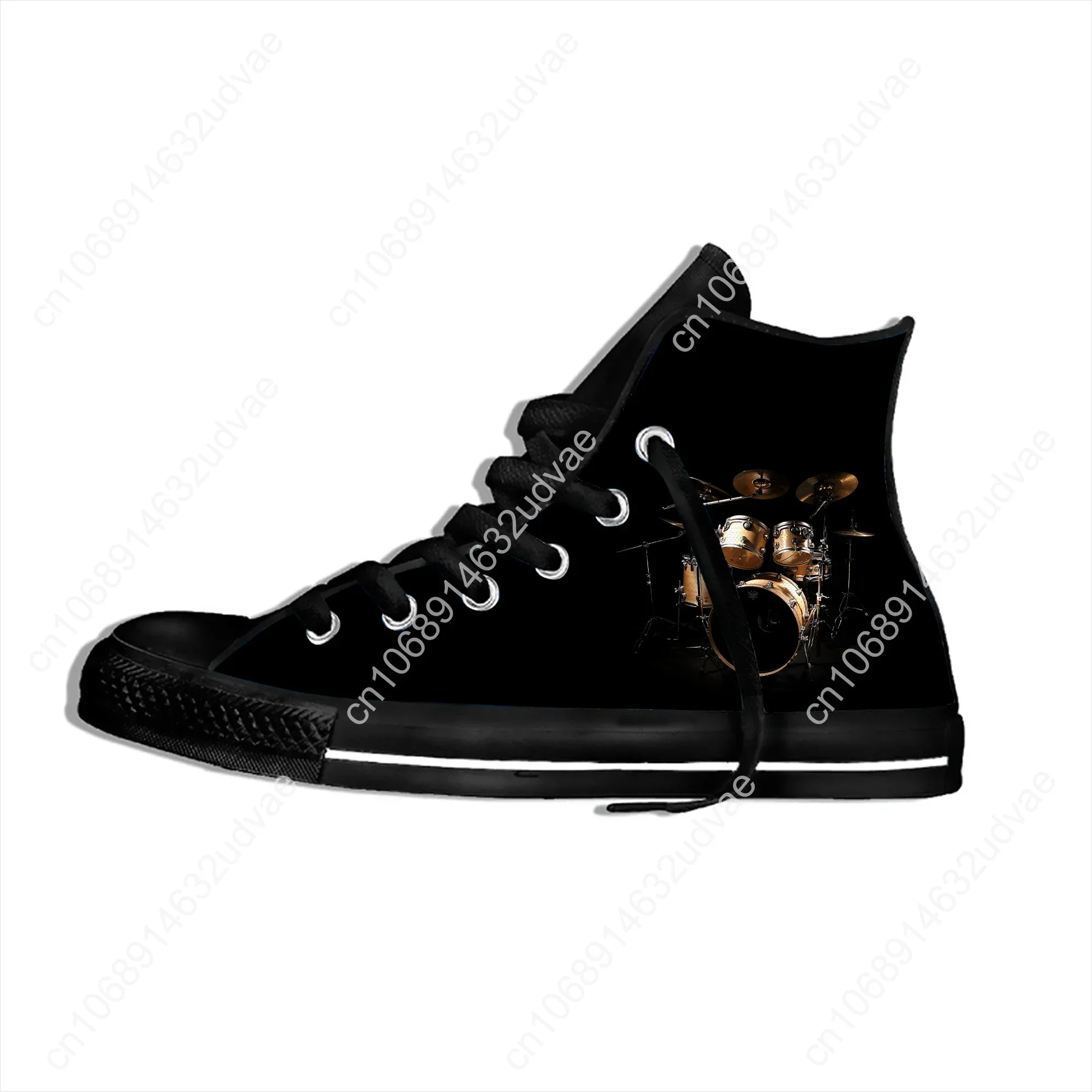 Quente legal jazz tambor kit chama rock roll música novidade design de alta qualidade sapatos de lona das mulheres dos homens tênis casuais clássico sapatos de tabuleiro