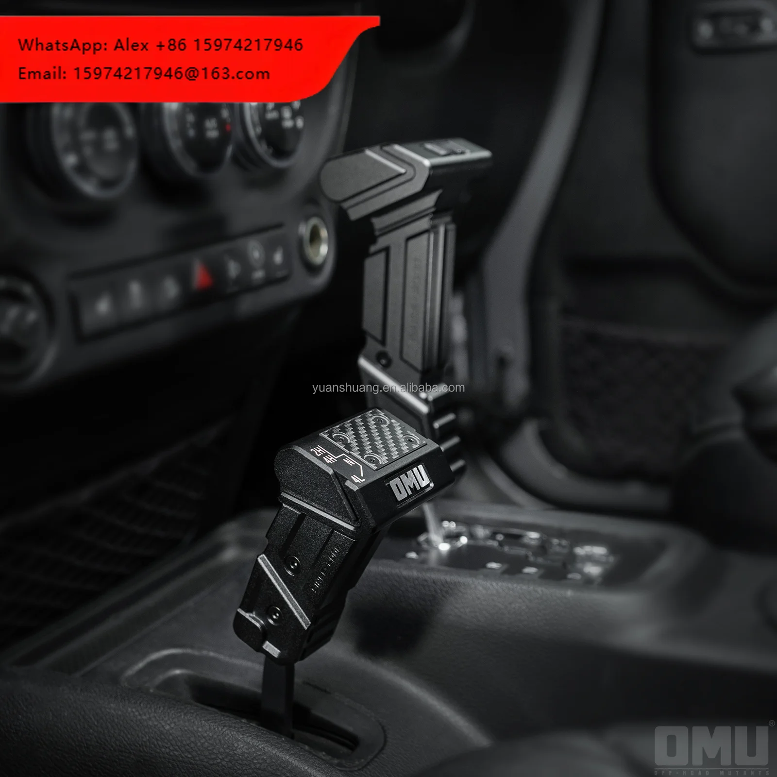 OMU New Design Aluminum Gear Lever Shift Knob For Jeep Wrangler JK Shifter Transfer Case Lever Handle Kit Accessories