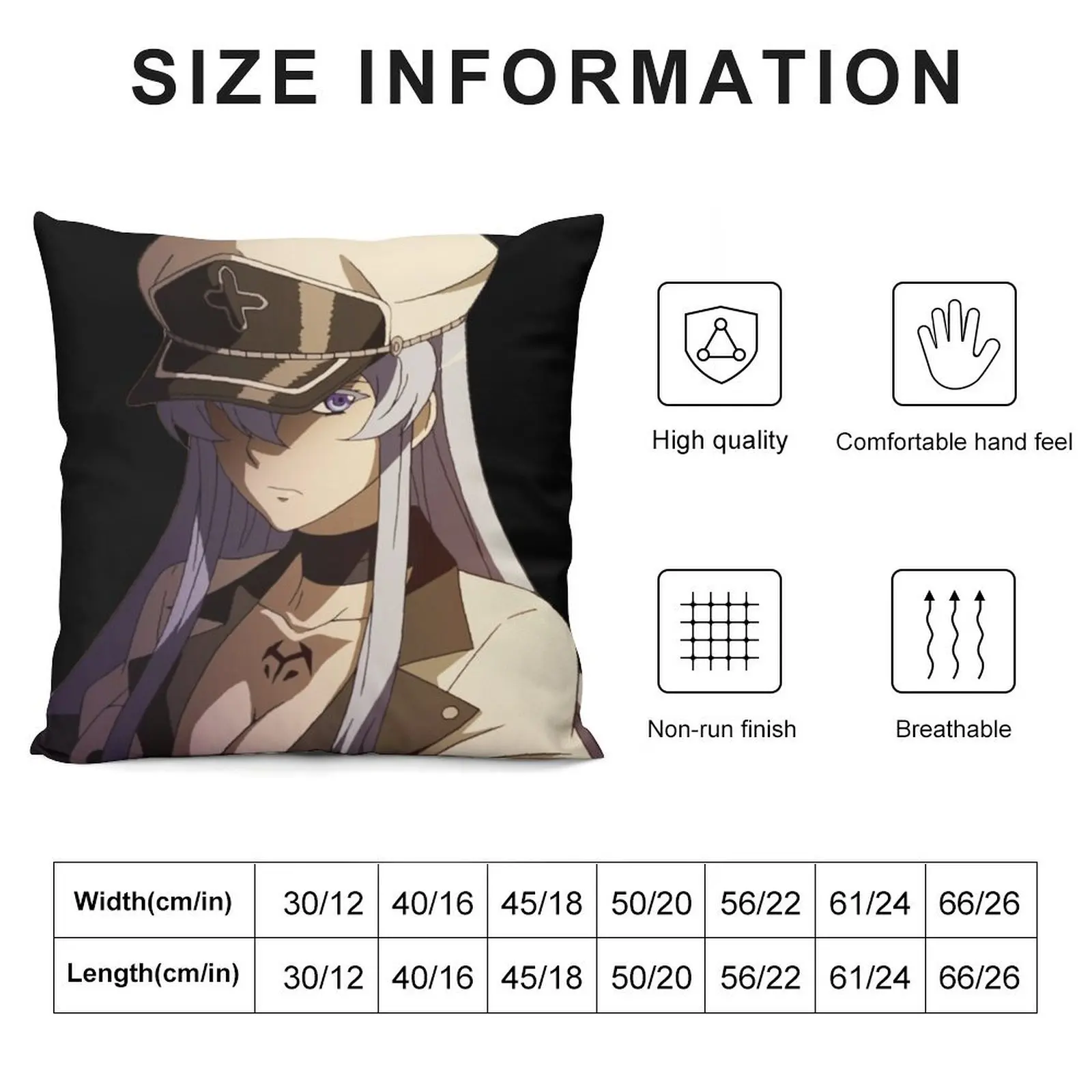 Esdeath (Akame Ga Kill!) Throw Pillow Pillow Case Pillow Cases