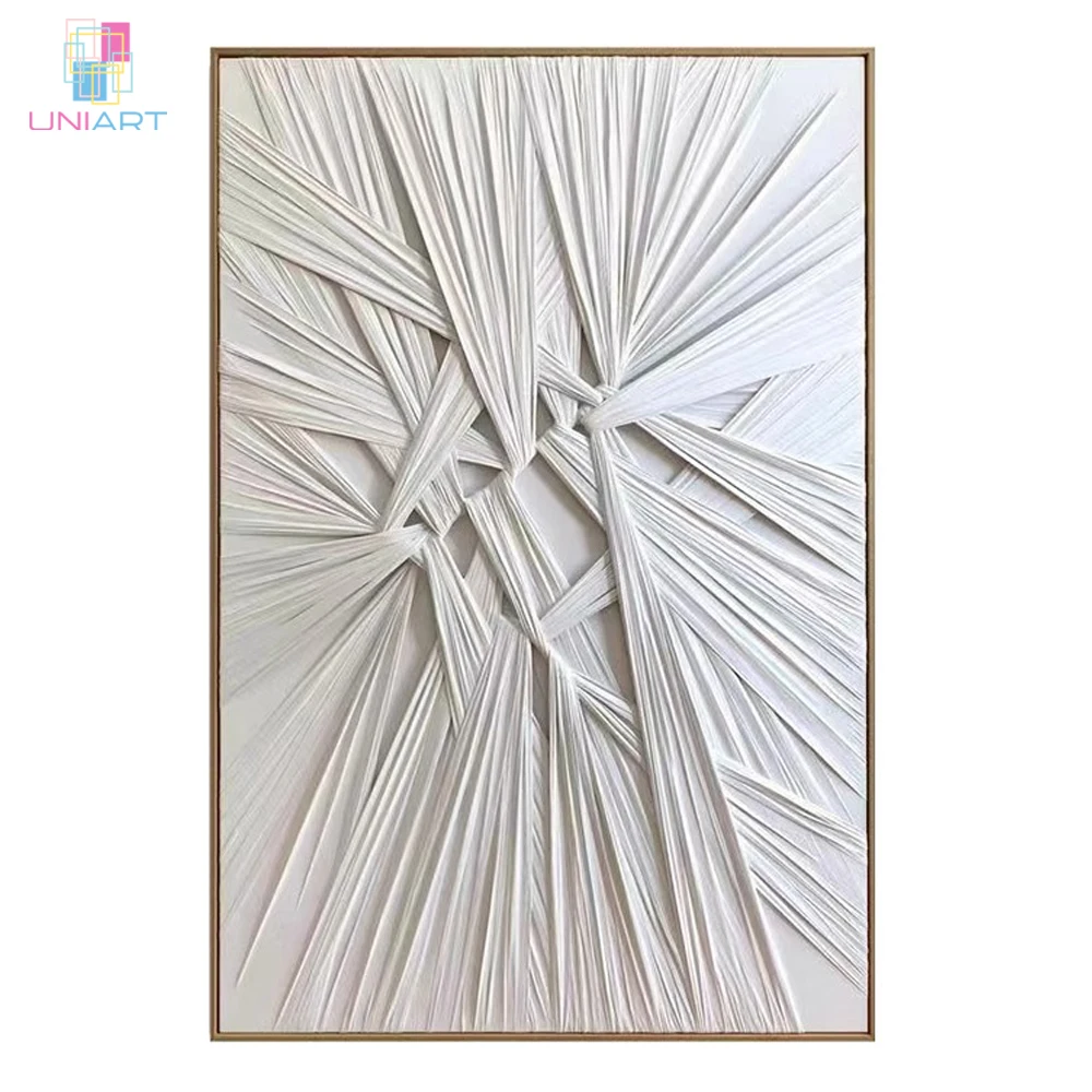 Hand-painted Cloth Intertwined Wabi-sabi Style Three-dimensional Entrance Living Room Background Wall Decorative Painting
