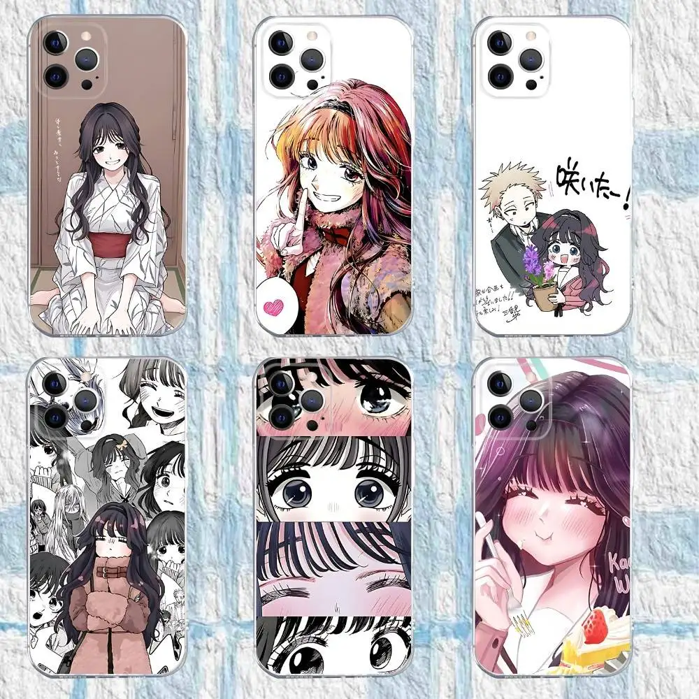 حافظة هاتف Kaoruko Anime Waguri لهاتف iPhone 17,16,15,14,13,12,11 Pro,Max,Plus,X,XS,XR,SE4,E غطاء ناعم شفاف صغير