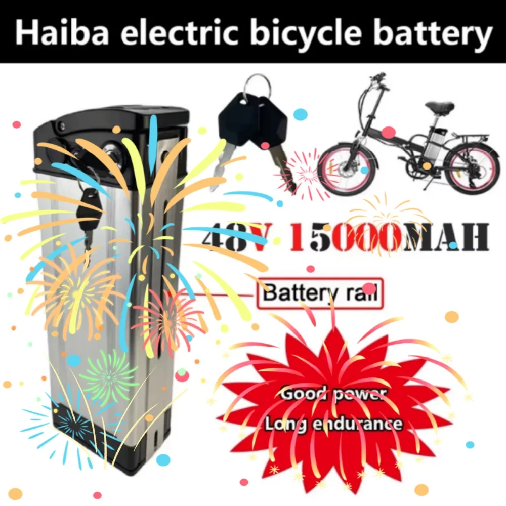 Haiba Original 48V E-Bike Battery High-Quality 10/15/20Ah 500W 750W 1000W High-Power 18650 Lithium-Ion Battery Pack for Electric