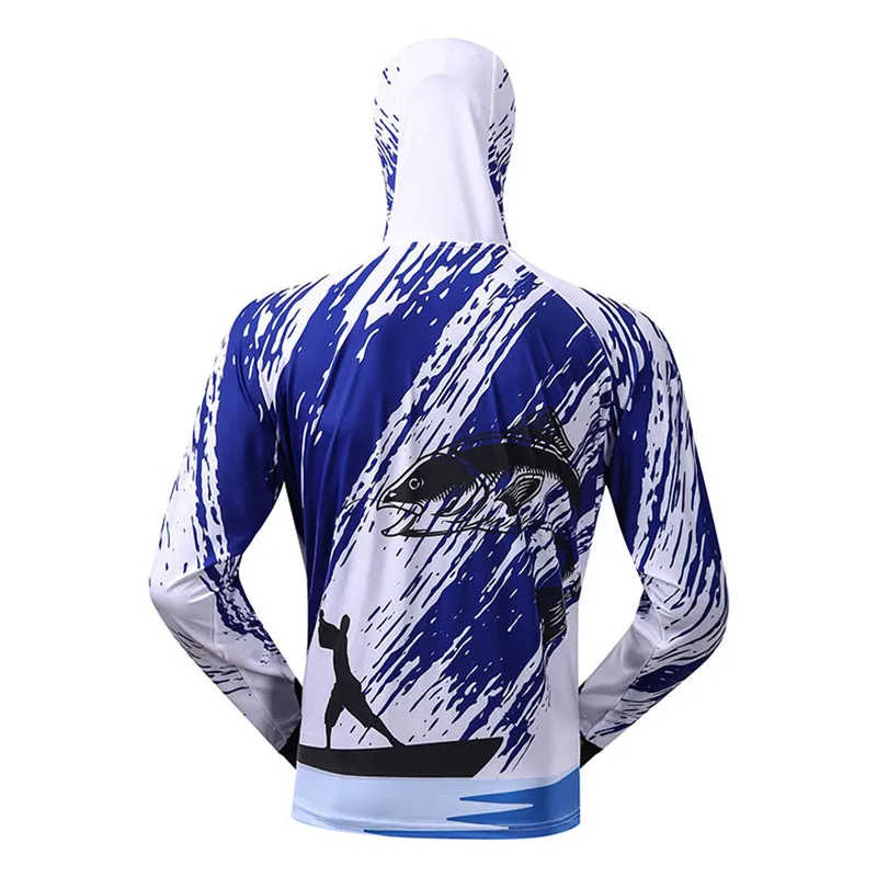 Mannen Vrouwen Vissen Hoody Zonnebrandcrème Zonwering Waterdichte Fietsen Jasje Shirt Rashguards Wandelen Kleding Gezicht Hals Jas 40