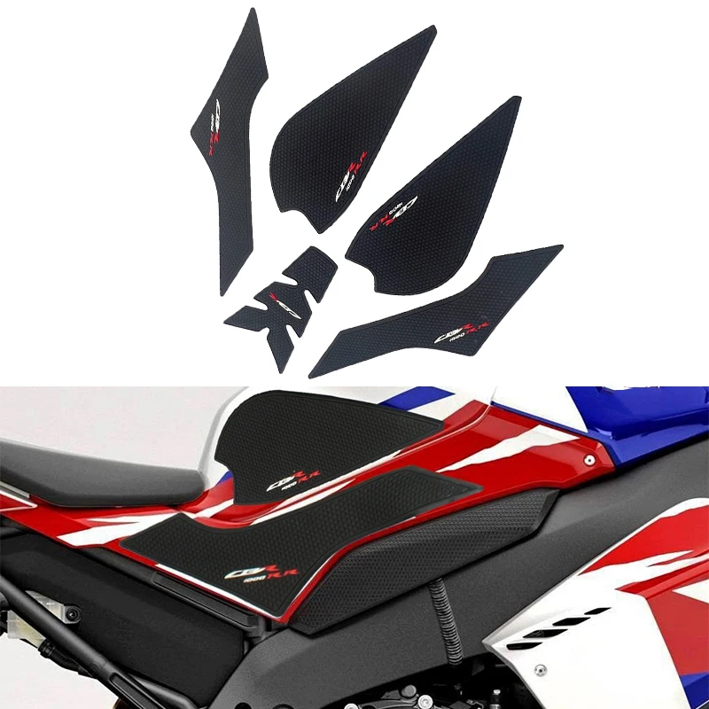 2020 2021 2022- Motorcycle Non-slip Side Fuel Tank Stickers Waterproof Pad Rubber Sticker For Honda CBR1000RR-R CBR1000RR R Fire