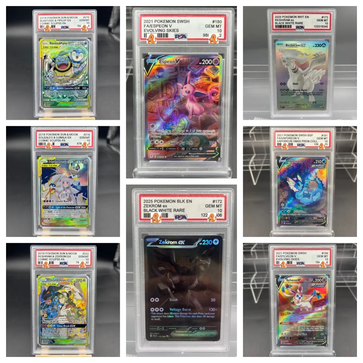 لتقوم بها بنفسك 1 قطعة بوكيمون PTCG PSA N خطة Victini الساطع Mewtwo التحكم الذاتي جمع التوقيع التداول بطاقة فلاش أنيمي الكرتون هدية #1